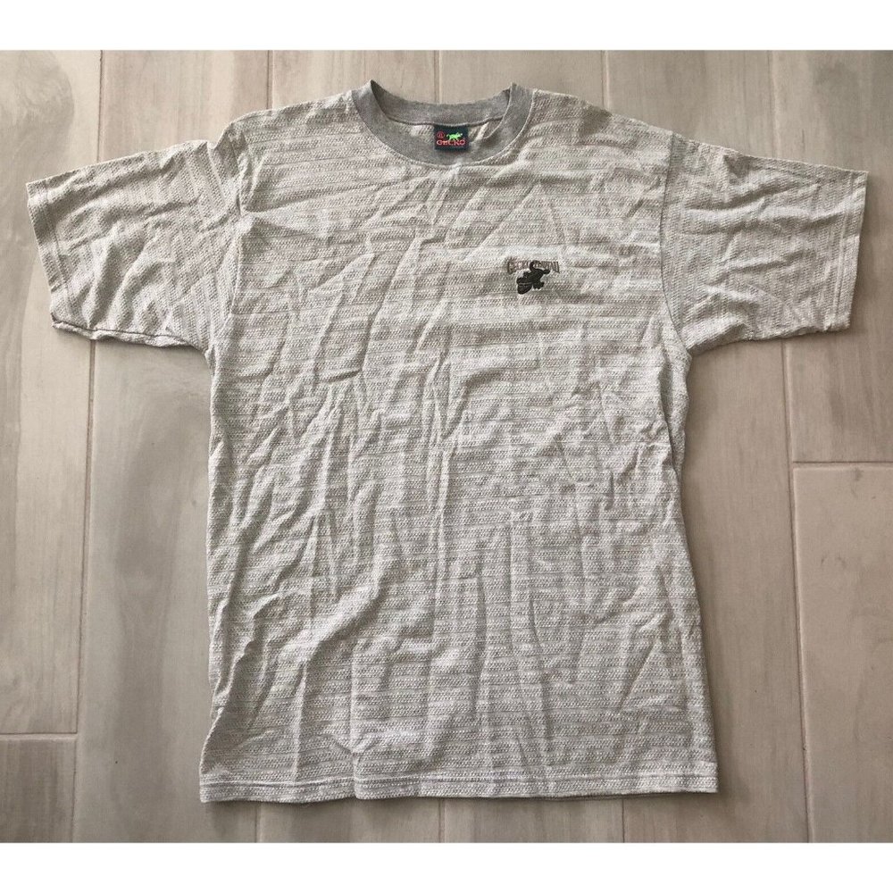 GECKO HAWAII MENS XL EMBROIDERED GRAY SHORT SLEEVE MADE IN USA SHIRT